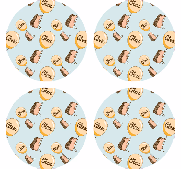 Ihana siili ja ilmapallo lasinalunen nimellä - Tenstickers