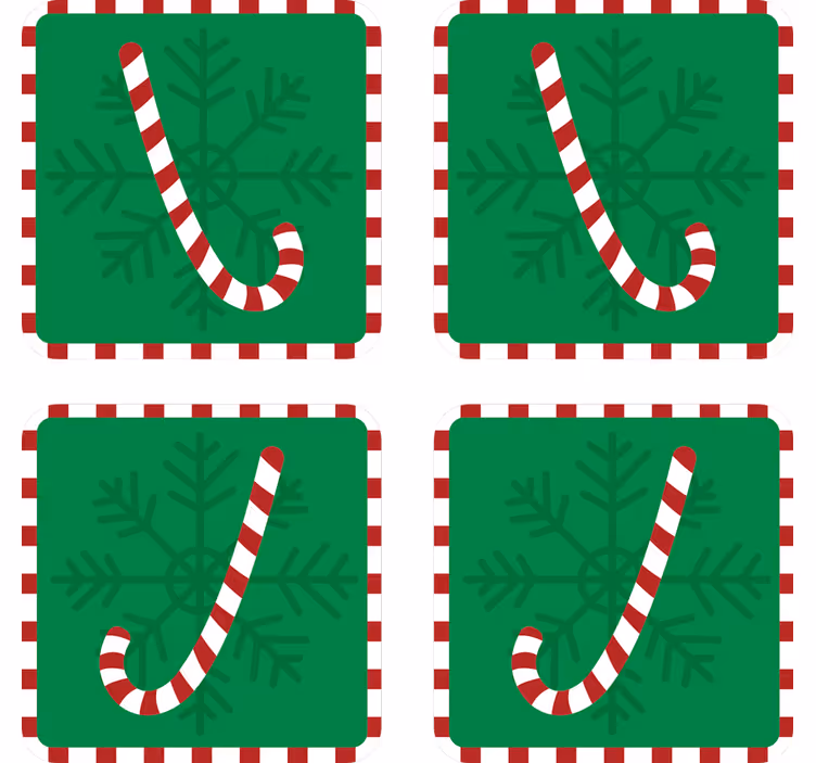 Karkkia joulua jouluiset lasinaluset - Tenstickers