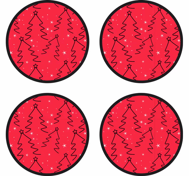 Upea joulukuusi ääriviivat joulu lasinalunen - Tenstickers