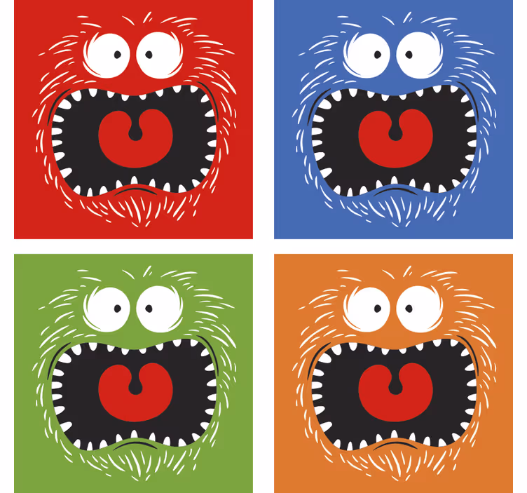 Moderni ja värikäs halloween lasinalunen - Tenstickers