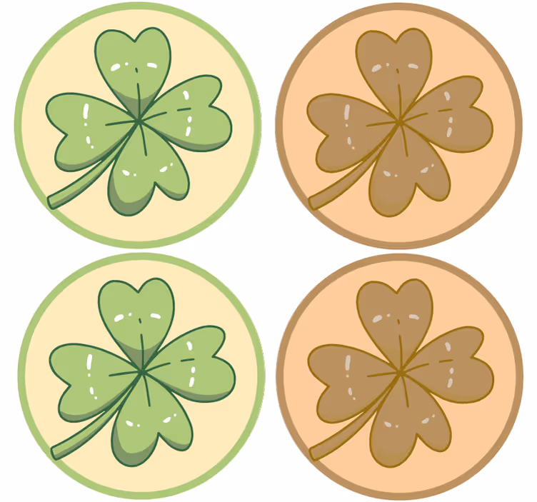 Neliapilaaiheiset kummajainen lasinaluset - Tenstickers