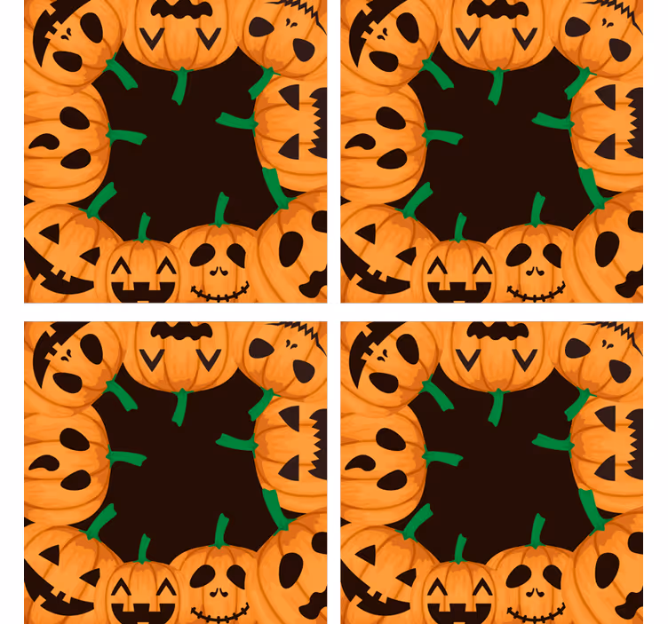 Hymyilevät kurpitsat halloween lasinalunen - Tenstickers