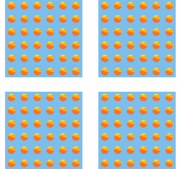 Moderni lasinalunen värikkäällä pyöreällä kuviolla - Tenstickers