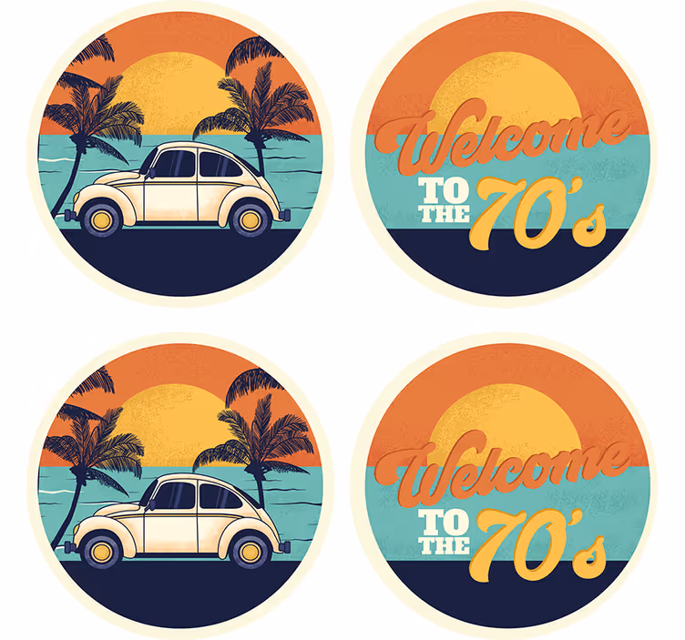 Tervetuloa 70-luvulle vintage lasinalunen - Tenstickers