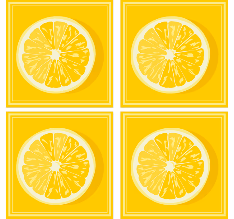 Citrusviipaleen tyyli lasinalunen - Tenstickers
