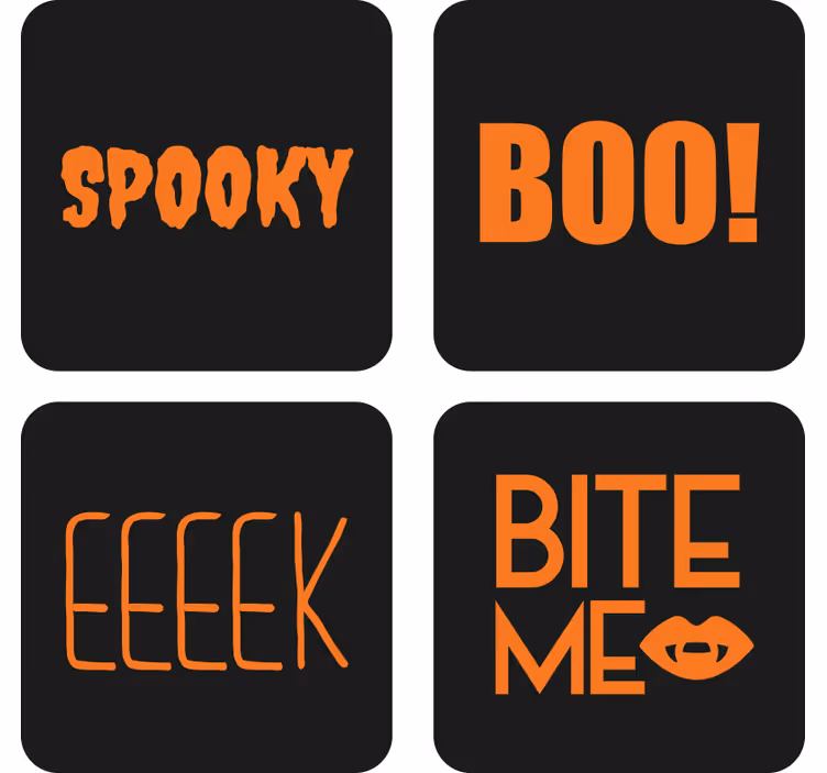 Halloween tekstigrafiikka lasinalunen - Tenstickers