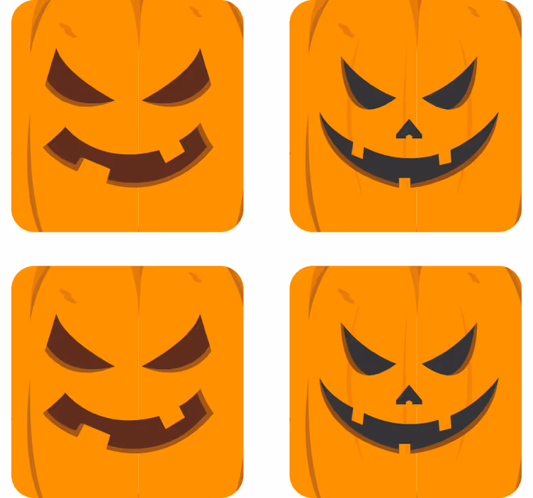 Erilaisia kurpitsan lasinalusia halloween lasinalunen - Tenstickers