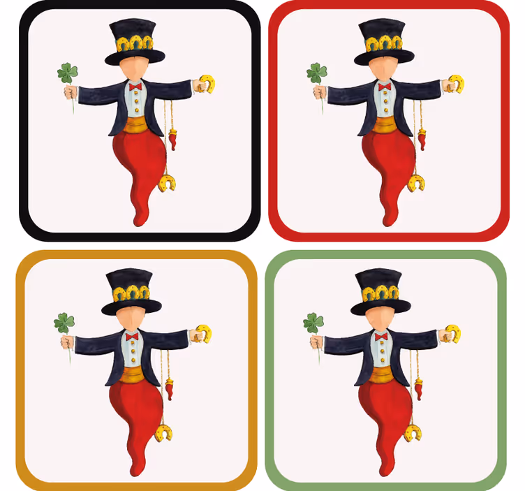 Kummajainen lasinalunen leikkisällä apilalla - Tenstickers