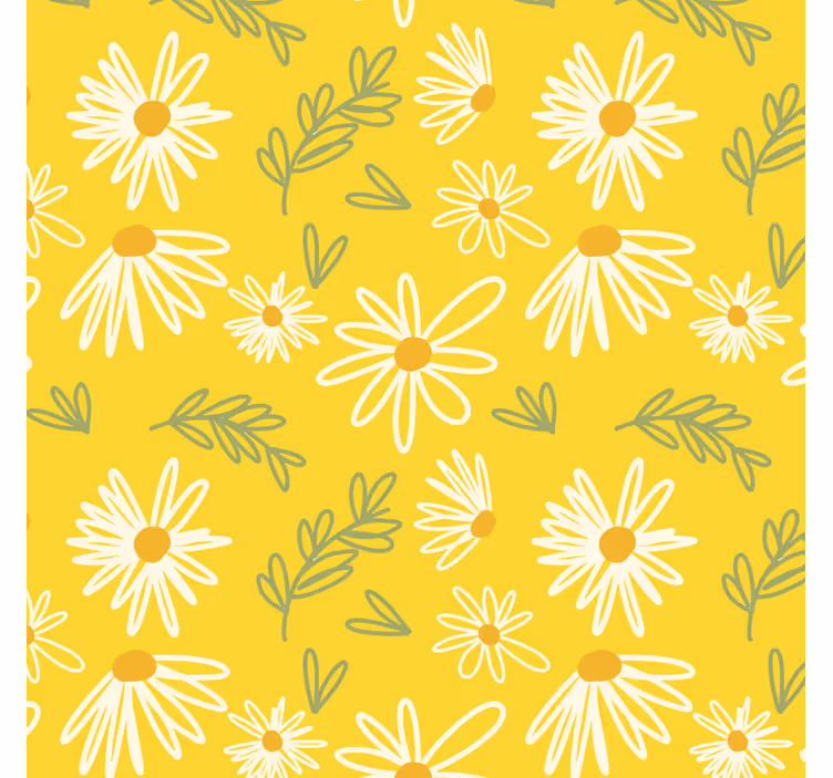 Kukallinen daisy lasinalunen - Tenstickers