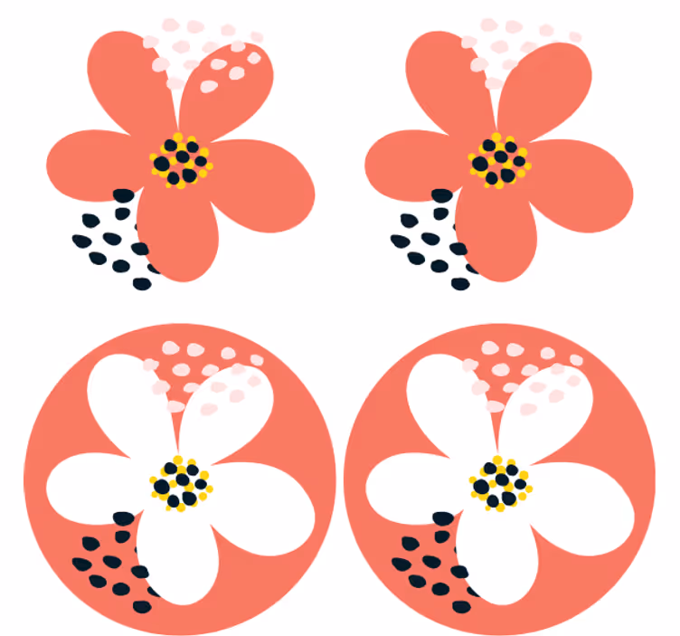 Suomalainen muotoilu punainen marimekko modernit lasinaluset - Tenstickers