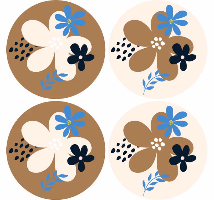Suomalainen muotoilu ruskea marimekko modernit lasinaluset - Tenstickers