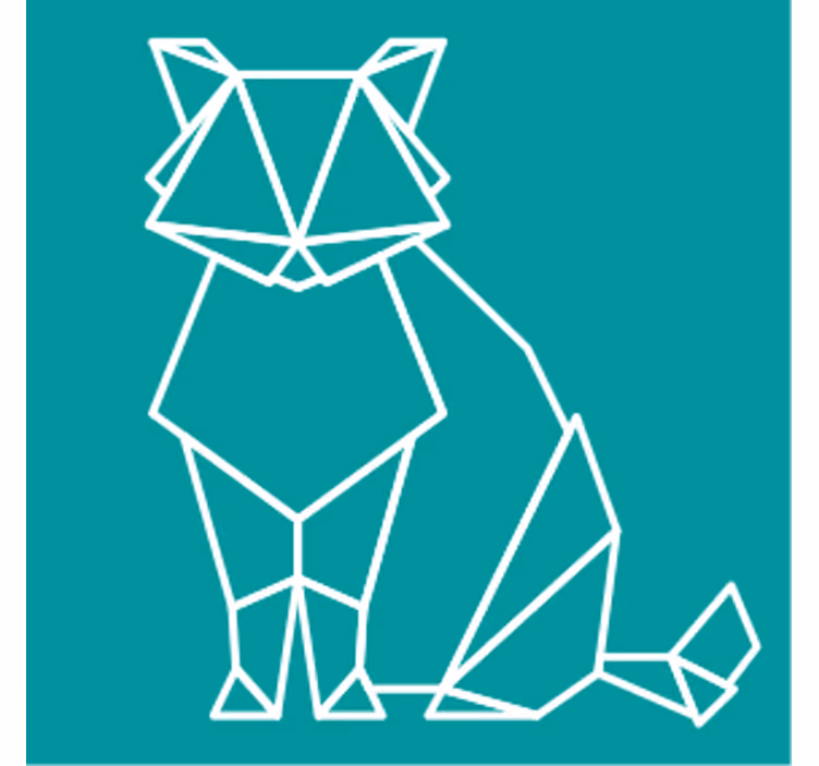 Origami-kissa lisää lasinalusia - Tenstickers