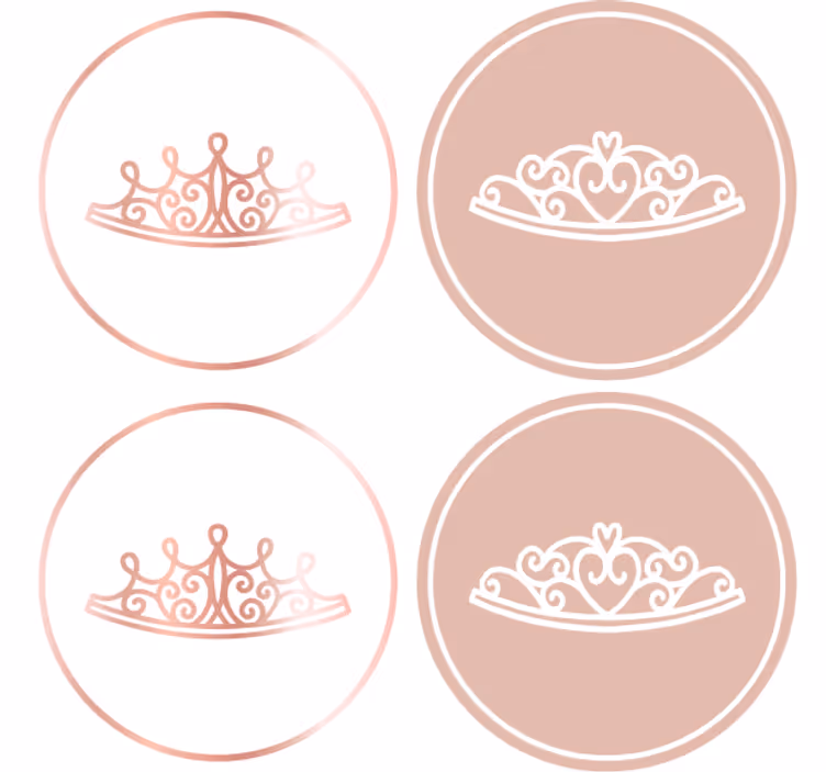 Moderni lasinalunen elegantti tiara kuvasto - Tenstickers
