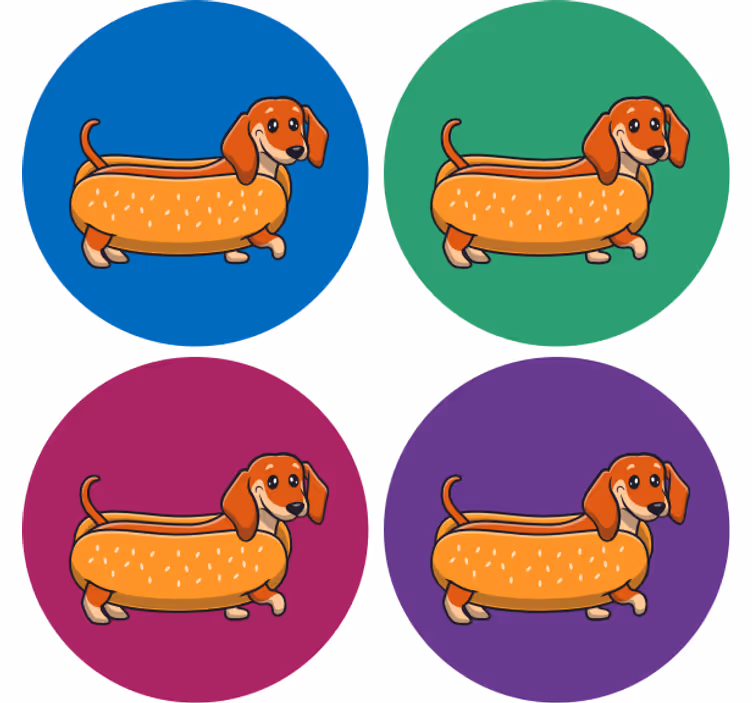 Mäyräkoira pentu moderni lasinalunen - Tenstickers