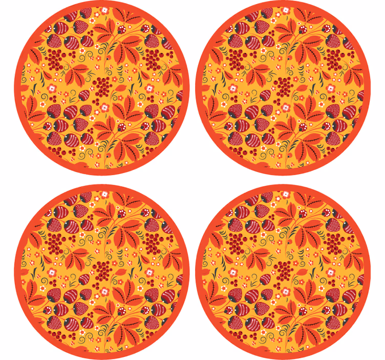 Värikäs kukka-aiheinen lasinalunen - Tenstickers