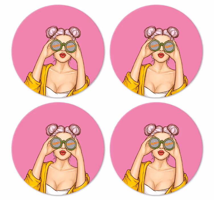Leikkisä hahmo aurinkolaseilla kummajainen lasinalunen - Tenstickers