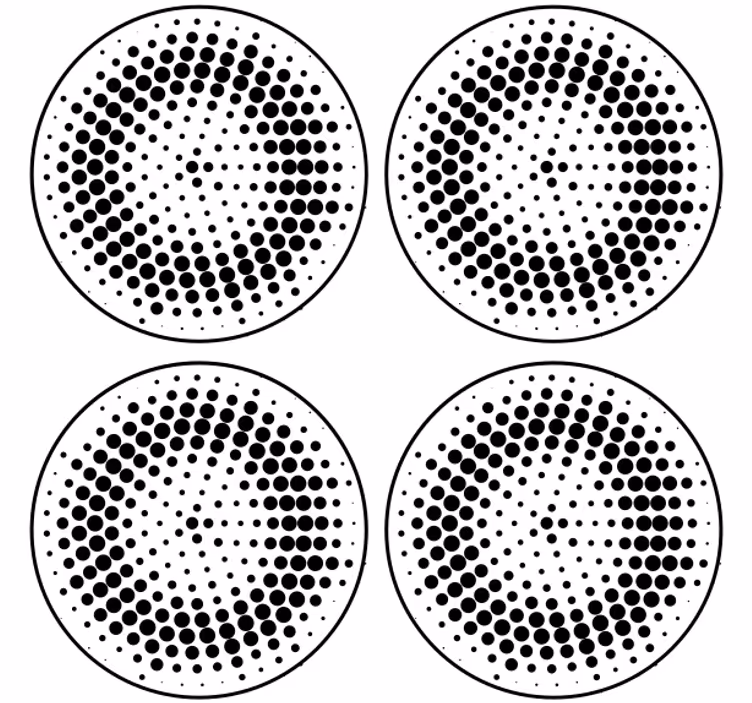 Pilkkukuviolliset lasinaluset - Tenstickers