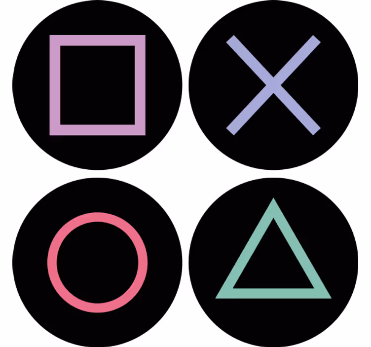 Playstation-kauko-ohjaimet modernit lasinaluset - Tenstickers