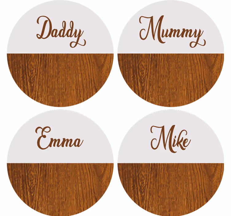 Puinen marmori muokattavat lasinaluset - Tenstickers
