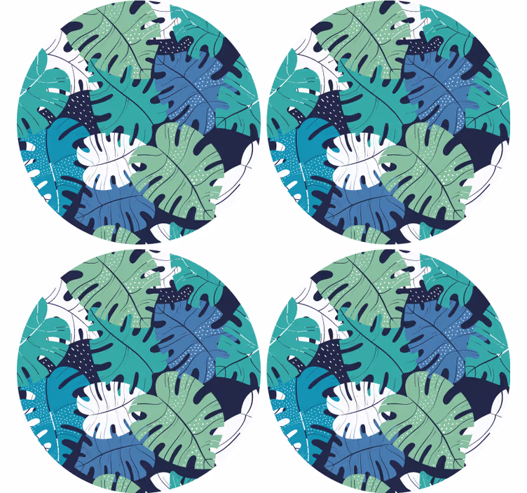 Tropiikinlehtisymboli lasinalunen - Tenstickers
