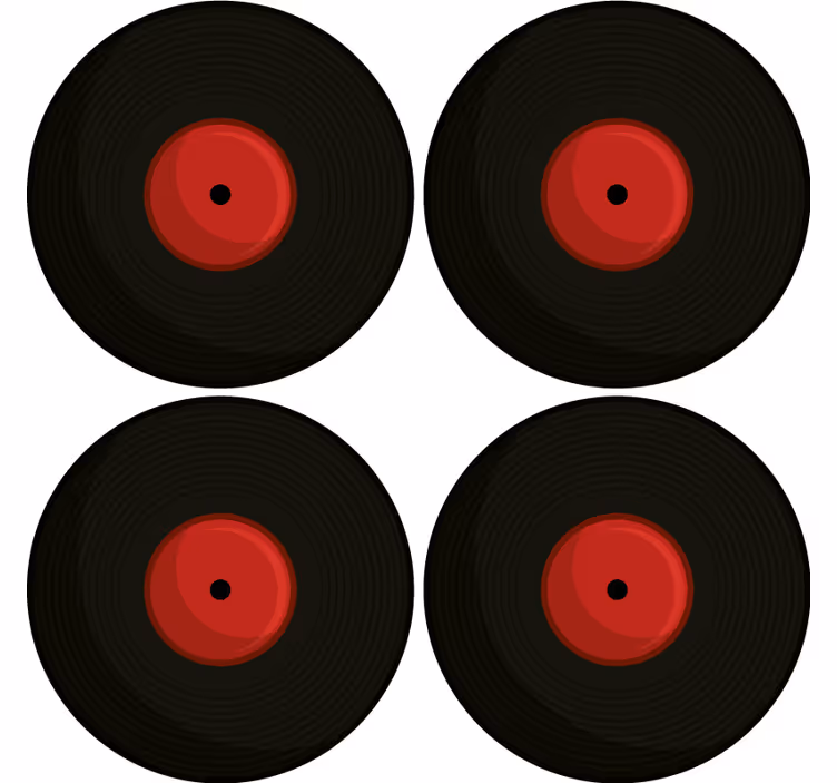Cd-levyjä vintage lasinalunen - Tenstickers