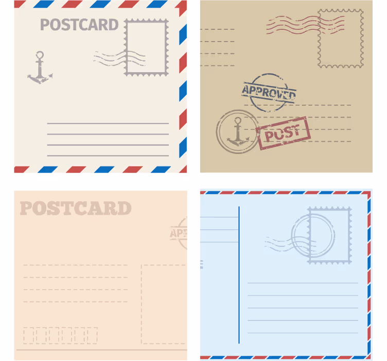 Moderni lasinalunen vintage postikorttimuotoilu - Tenstickers