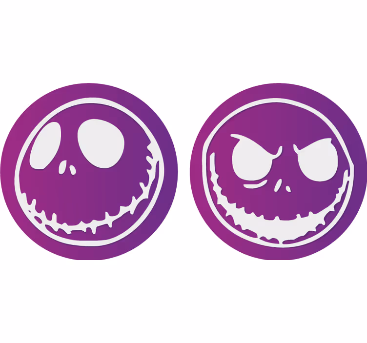 Tim burton on painajainen ennen joulua -teema halloween lasinalun - Tenstickers