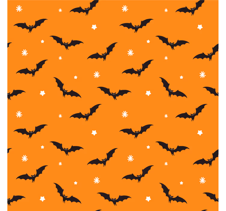 Pehmeä oranssi lepakkokuosiset lasinaluset halloweenille - Tenstickers