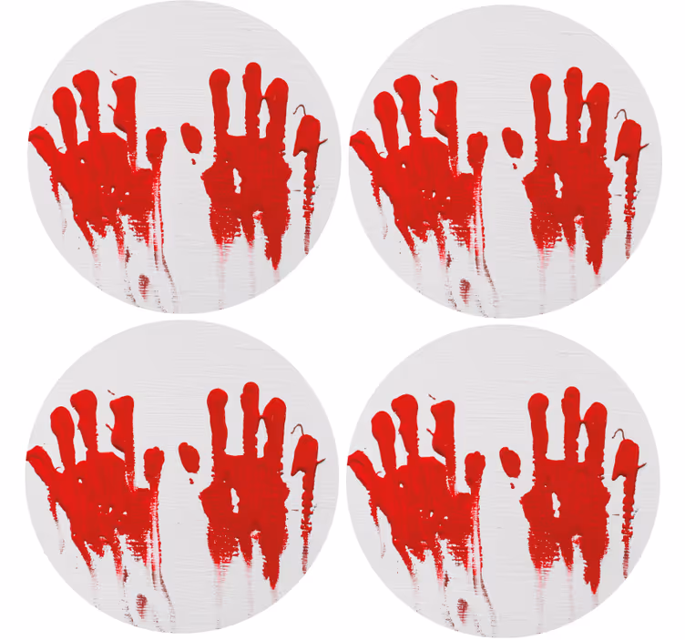 Halloween käsinjälkikuvioinen lasinalunen - Tenstickers