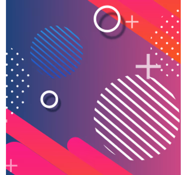 Geometrinen kuvio ympyröillä lasinalunen - Tenstickers