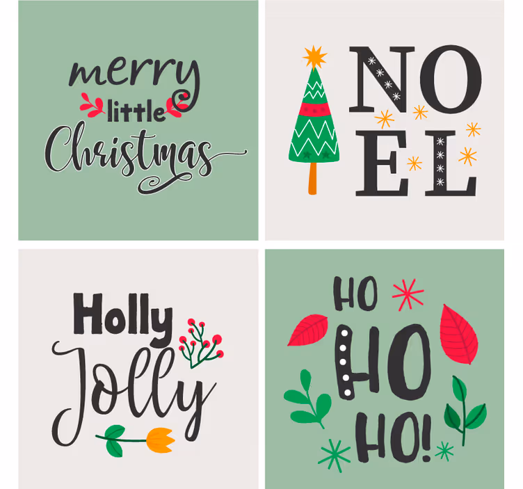 Elfa ho ho joulutunnelma lasinalunen - Tenstickers