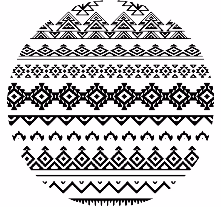 Geometriset mustat kuviotlasinalunen - Tenstickers