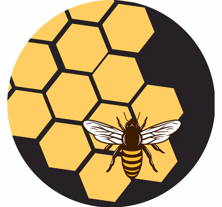 Mehiläinen ja pesää enemmän lasinalusia - Tenstickers