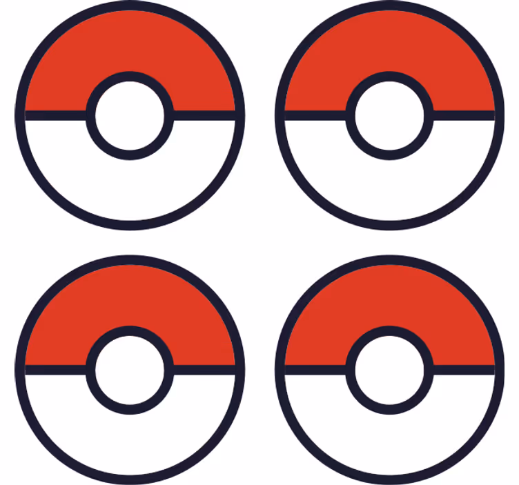 Pokemon pallo Kummajainen lasinalunen - Tenstickers