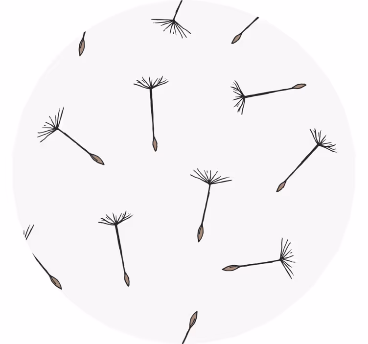 Herkkä siemenkuvio lasinalunen - Tenstickers