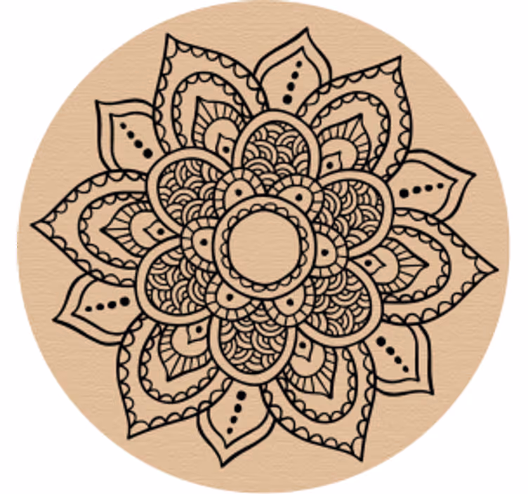 Mandala puinen kuvio olutta Olut lasinalunen - Tenstickers