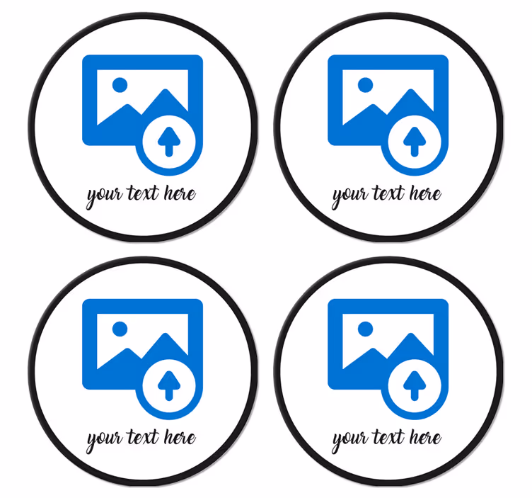 Mukautettu kuva tekstillä muokattavat lasinaluset - Tenstickers