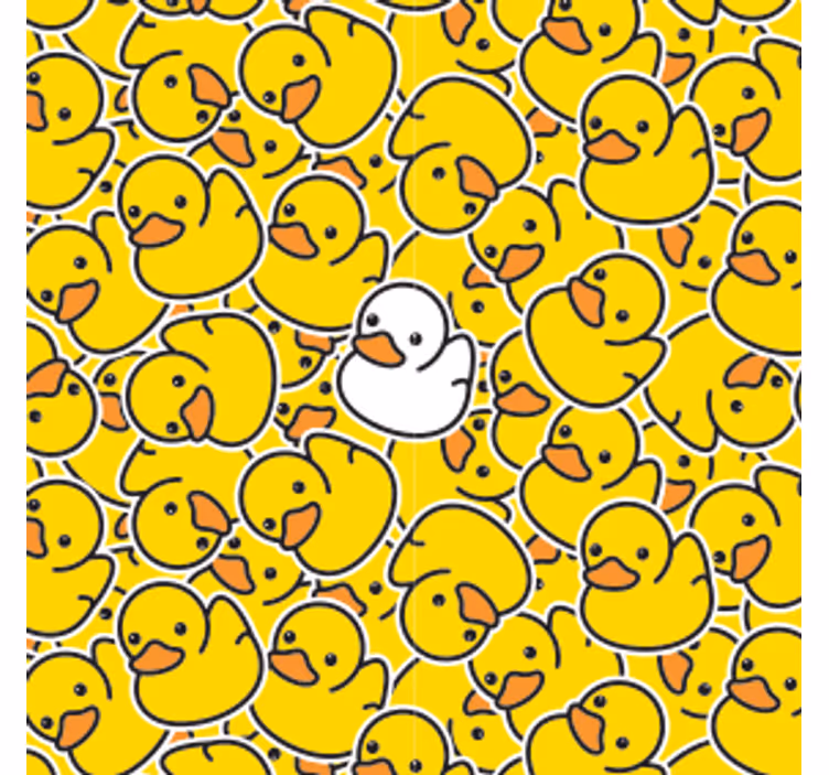 Kummajainen lasinalunen leikkisä ankka-kuvio - Tenstickers