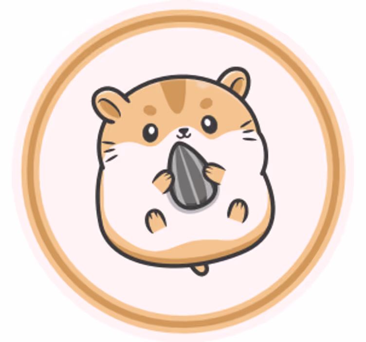 Söpö hamsteri sarjakuva modernit lasinaluset - Tenstickers