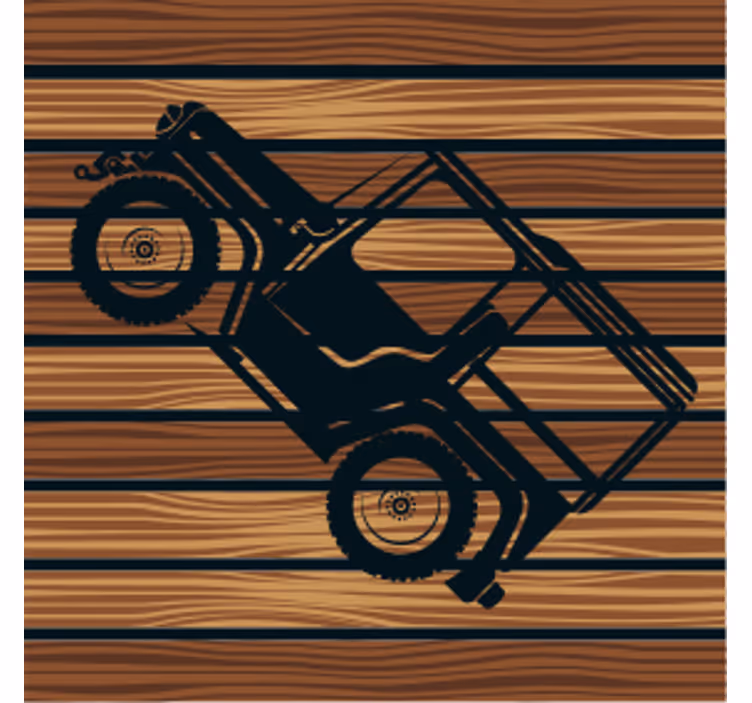 Vintage maastoauto lasinalunen - Tenstickers