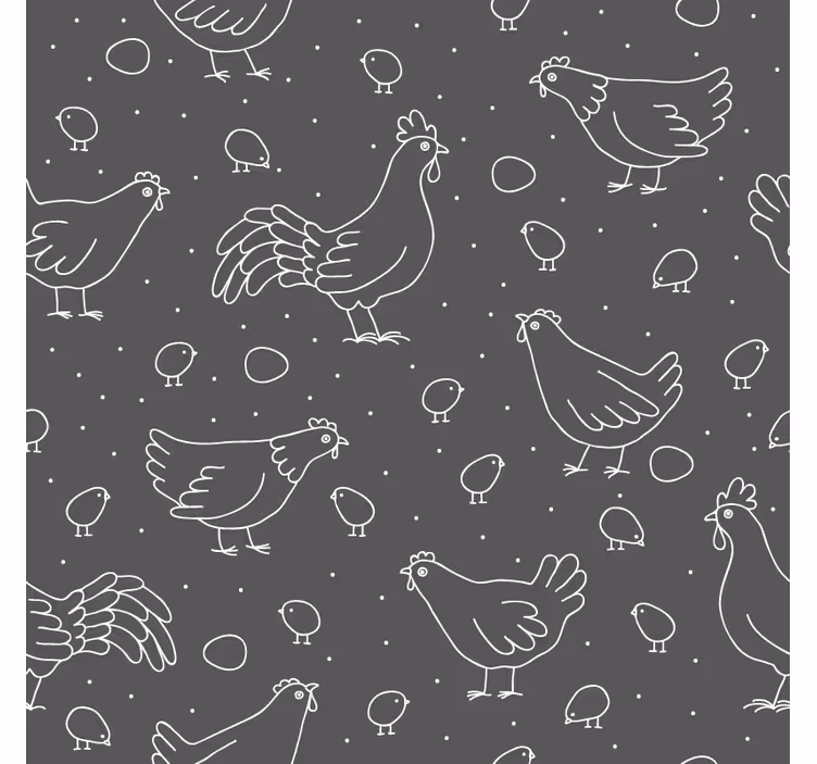 Kana ja tipu kuviot vintage lasinalusen - Tenstickers