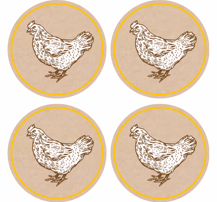 Valkoinen poikasen beige tausta lasinaluse - Tenstickers