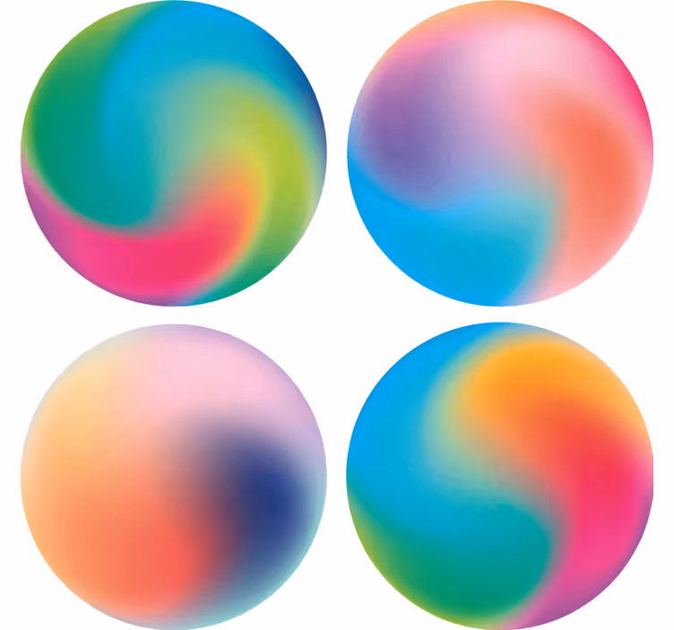 Värikkäät pyörteiset kuvio lasinalunen - Tenstickers