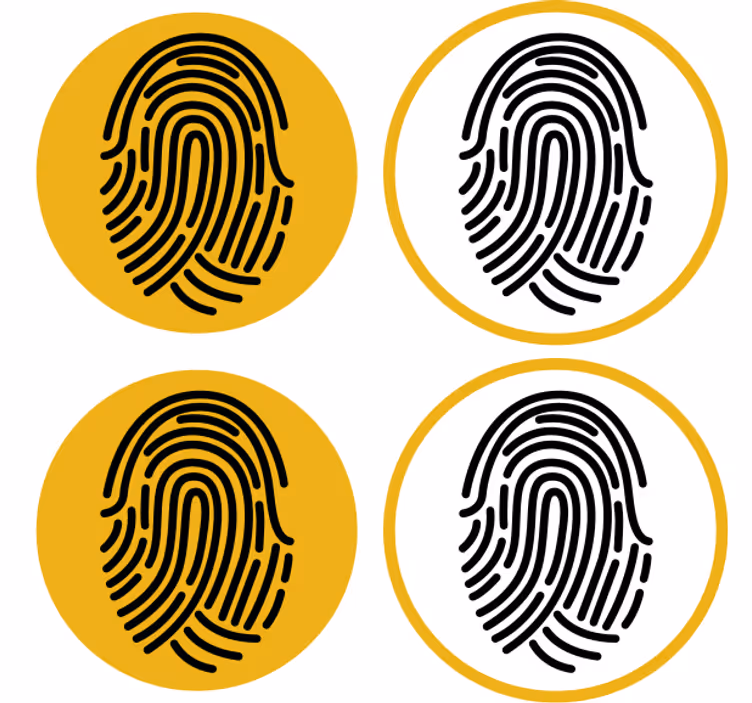 Kummajainen lasinalunen ainutlaatuiset sormenjälkikuviot - Tenstickers