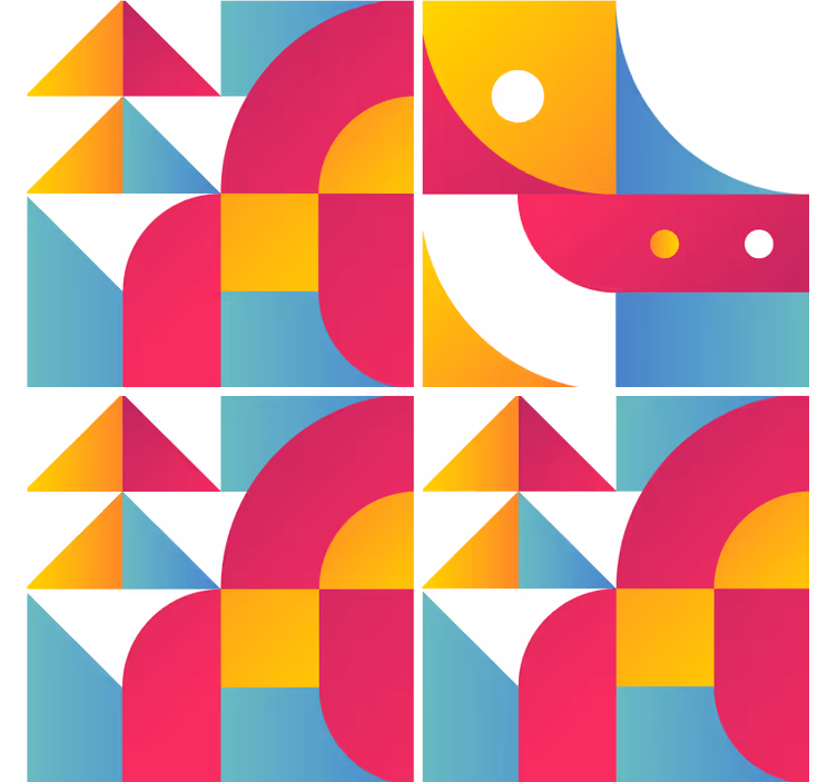 Geometriset muotokuvioiset lasinaluset - Tenstickers