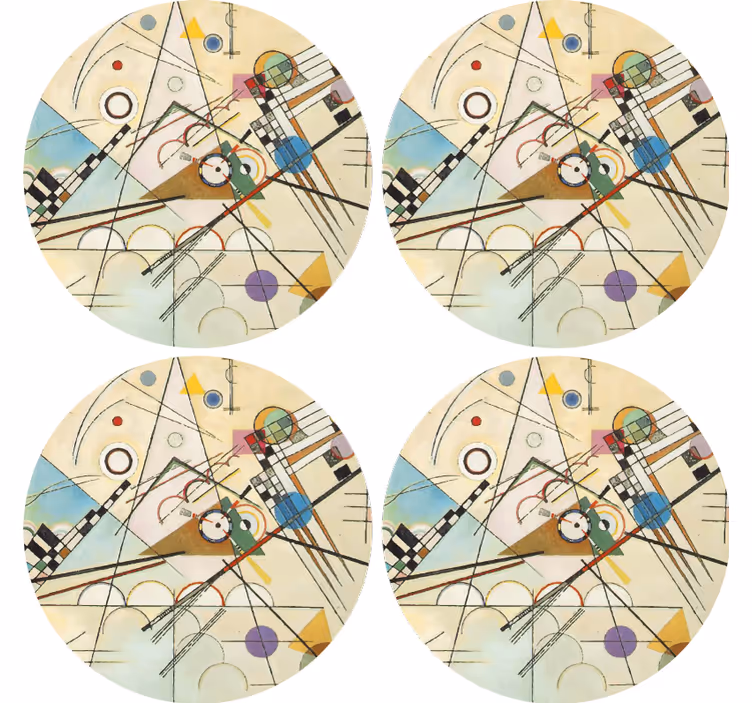 Geometrinen pyöreä kuvio lasinalunen - Tenstickers