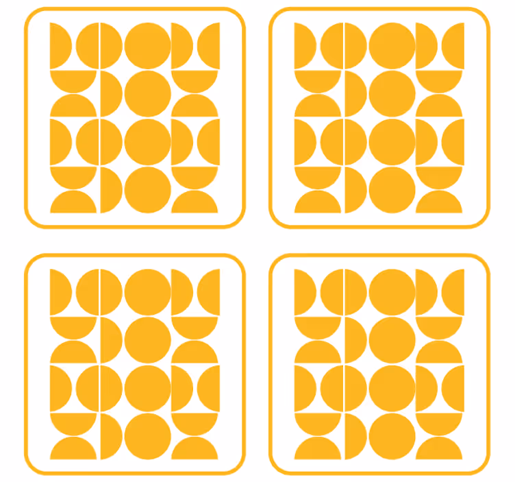 Geometriset muotokuvio lasinalunen - Tenstickers