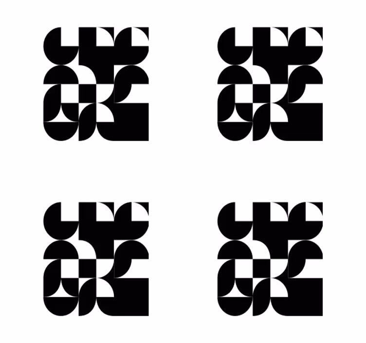Moderni lasinalunen geometriset yksiväriset kuviot - Tenstickers