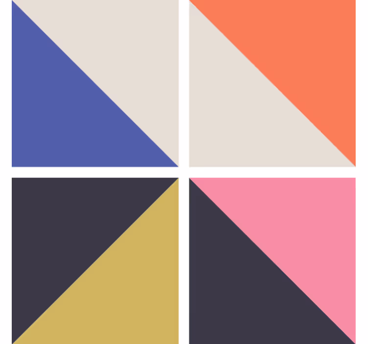 Geometriset moniväriset kulmat lasinalunen - Tenstickers