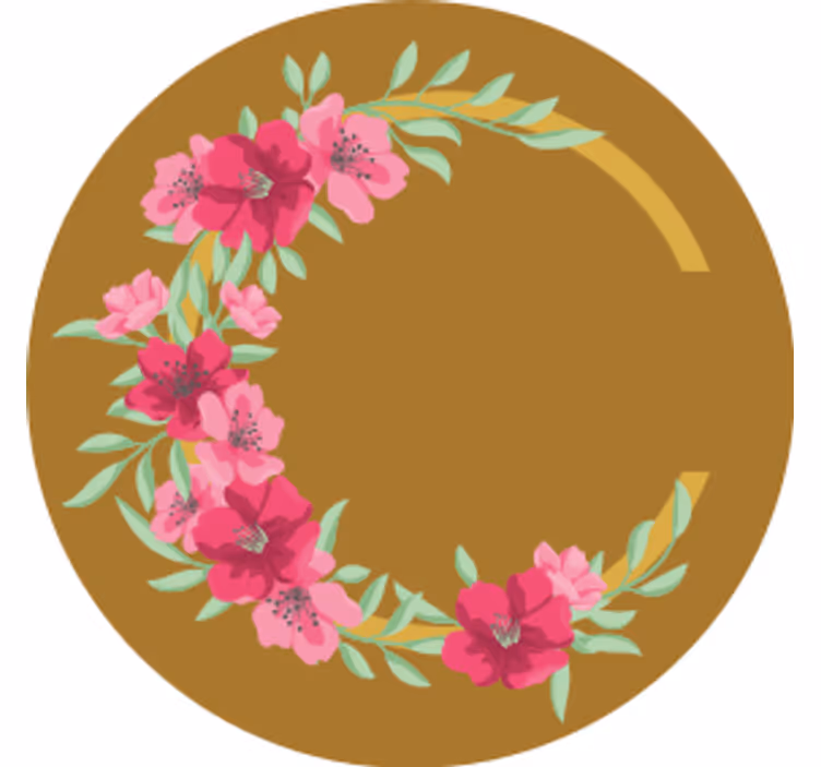 Kukkakuvioinen pyöreä olutlasinalunen - Tenstickers